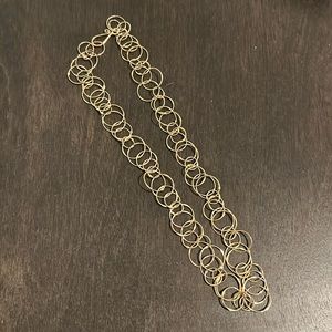 Jenni K 20” interlocking circle necklace Gold Filled.